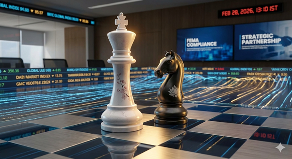 stylized corporate chess board