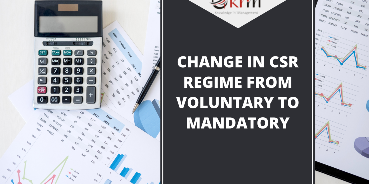Change in CSR regime from Voluntary to Mandatory