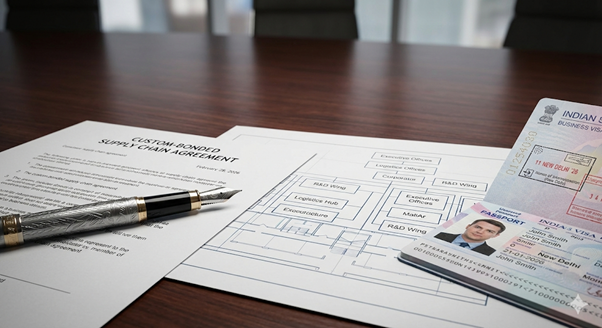 A sophisticated boardroom table