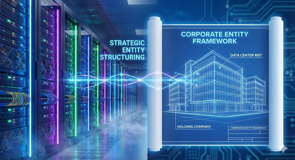 modern architectural blueprint of a corporate structure.