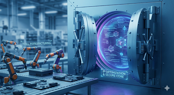 pure glowing code and algorithmic nodes are floating safely